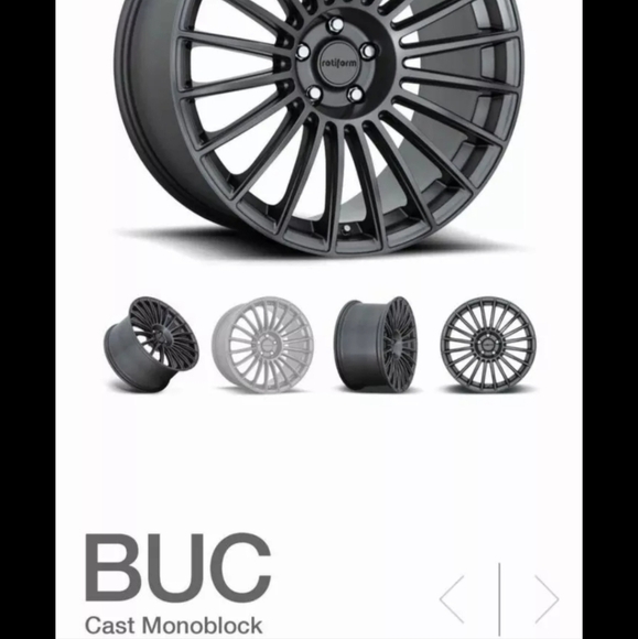 Rotiform BUC Center Hub Cap Set Cast Monoblock Anthractite Black 1003-40MVBL - Picture 7 of 7